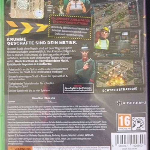 Constructor Xbox One game new, sealed