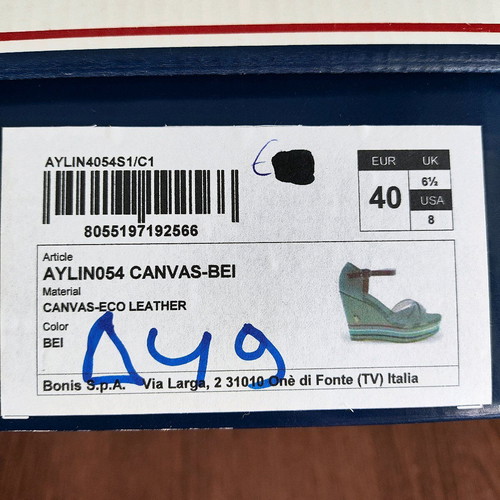 US Polo platforms like new, beige with red, white, blue details