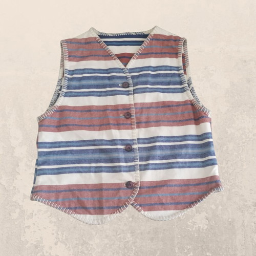 Retro cotton vest used, colorful, size M-L by Marks & Spencer