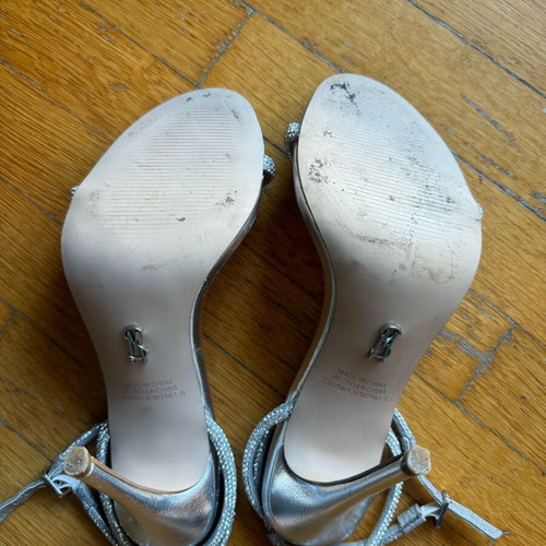 Steve Madden Breslin silver sandals like new, size 38