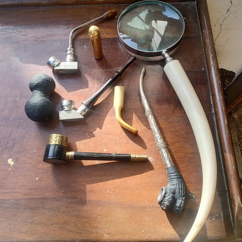 Collection of pipes and antiques like new