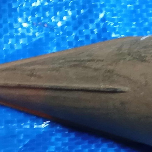 Metal wedge with handmade wooden handle like new