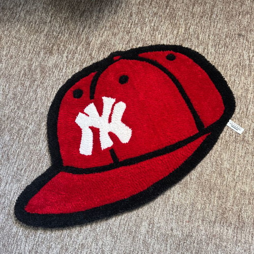 Χειροποίητο χαλί New York Yankees Cap καινούργιο 78x50cm