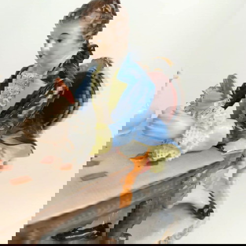 Μεγάλο παλιό πορσελάνινο διακοσμητικό σε στυλ Dresden σε άριστη κατάσταση