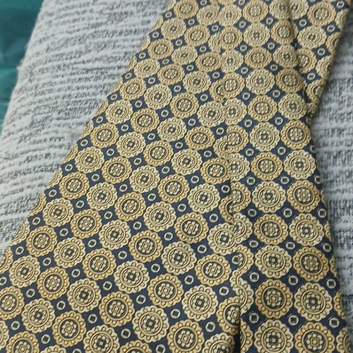 FURSTENBERG silk tie 100% new blue gold