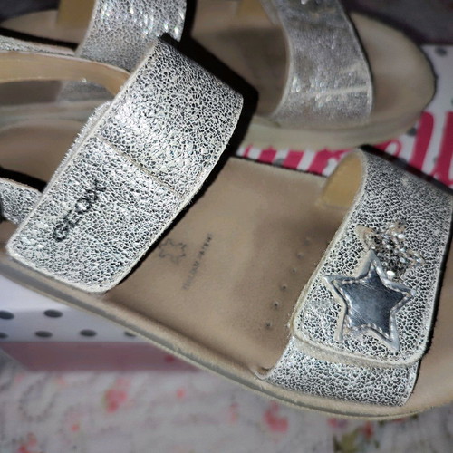 Silver Geox sandals size 30 like new
