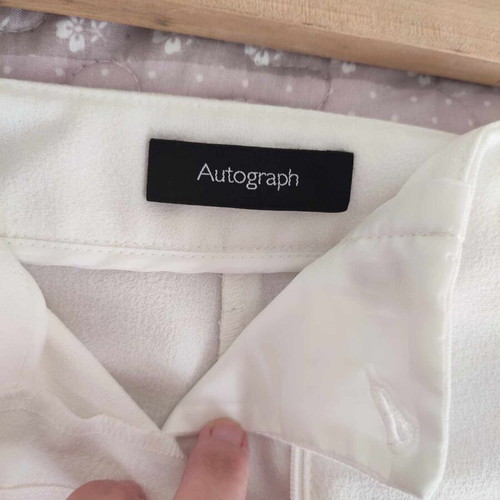 Cropped pants Marks&Spencer white size S like new