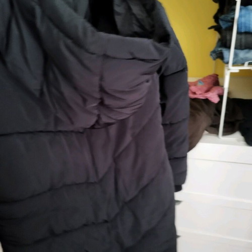 Sisley black jacket size 40 with hood and double zipper like new