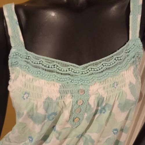 Marks & Spencer floral sleeveless blouse cotton size UK 10 like new