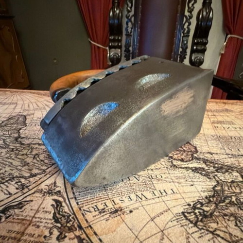 Charcoal Iron Used With Wooden Handle Vintage Decorative
