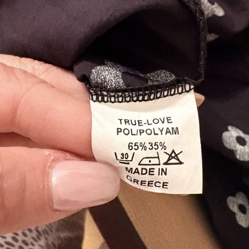 True Love Cocktail Floral Dress open back size S like new, black and white