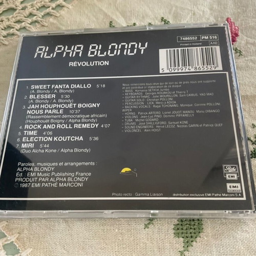 Alpha Blondy Revolution CD used, reggae