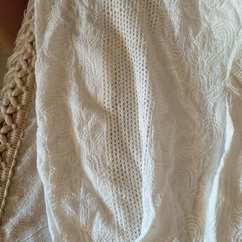 White shorts Vassia Kostara like new with flowers