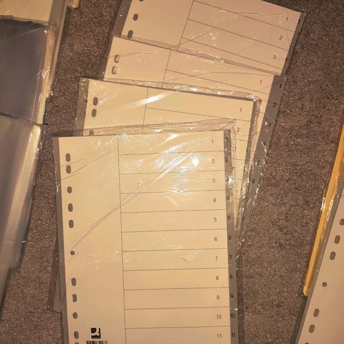 Stationery pack new with 300 sleeves, 20 binders, 5 folders