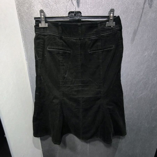 Black midi corduroy skirt Camaieu like new