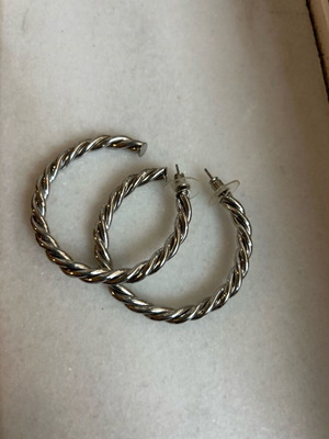 Parfois stainless steel hoop earrings silver like new, unworn
