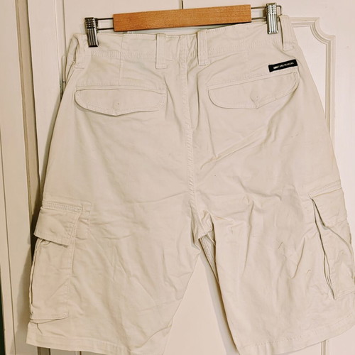 Funky Buddha men's white cargo bermuda shorts like new