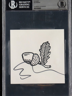Ed Sheeran Beckett Authentic Autograph CD Insert