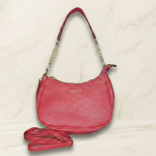 Red shoulder bag 2-in-1 with gold details, new without tags