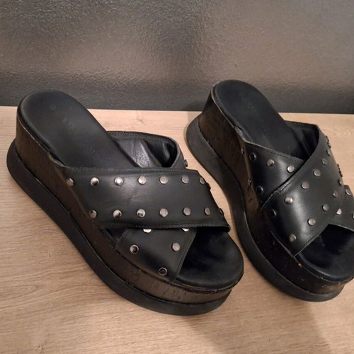 Glamazons women's platform shoes used, black, size 38