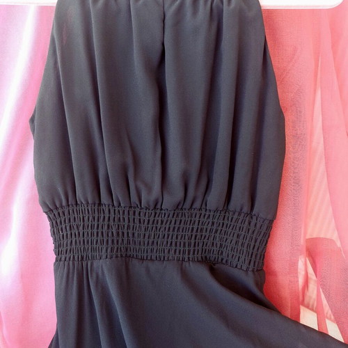 Azara Paris cocktail dress black with pleated bust and lining