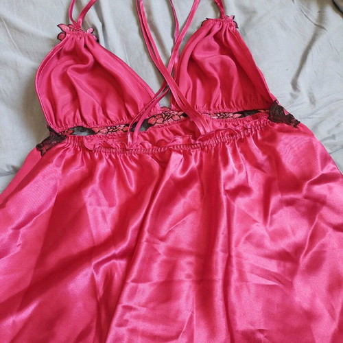 Nightdress new size M, pink with flowers and tulle