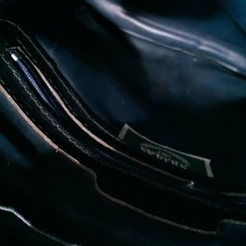 Nikolas vintage leather men's bag like new, black