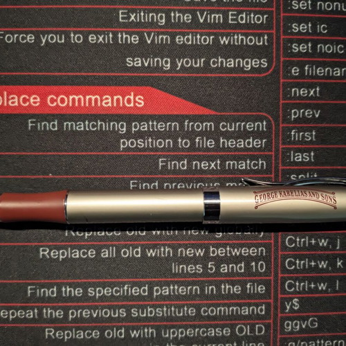 George Karelias and Sons pen used