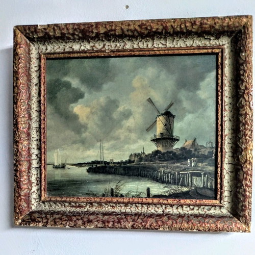 Oil painting reproduction Windmill on the coast used