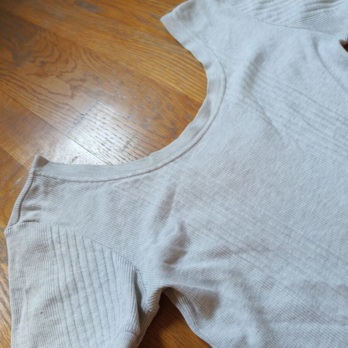Women's dress like new, off white cream to gray color, size L