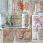 Greek banknotes used