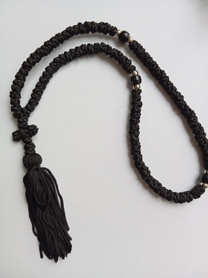 Komboskini 100 Knots Black with Black Beads New