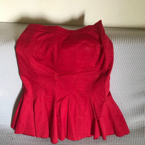 Jupe red skirt small like new, 100% cotton