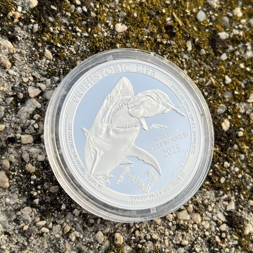Silver coin 1 oz Megalodon 2025 new