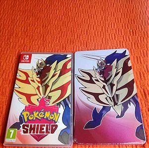 Pokemon Shield και σφραγισμένο steebook για Nintendo Switch