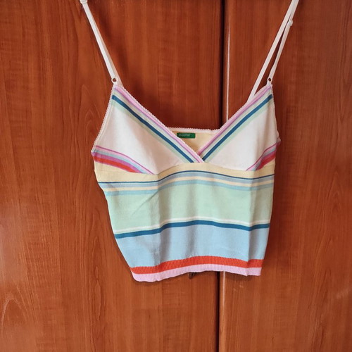 Benetton t-shirt used, short, white, size S
