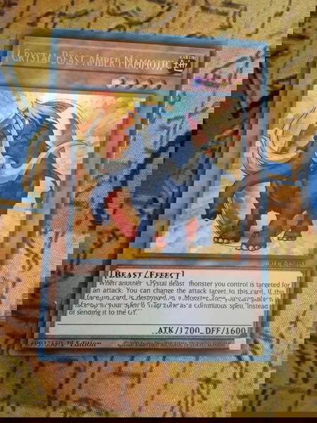Crystal Beast Amber Mammoth (Ultra Rare, Yugioh)