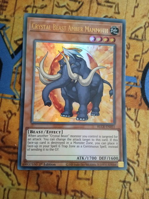 Crystal Beast Amber Mammoth Ultra Rare Yu-Gi-Oh! κάρτα