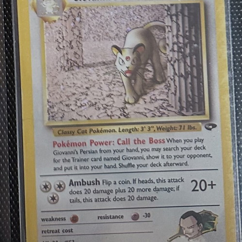 Giovanni's Persian Pokémon Card Gym Challenge vintage like new