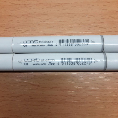 Copic Sketch markers with dual tip, like new, pack of 2