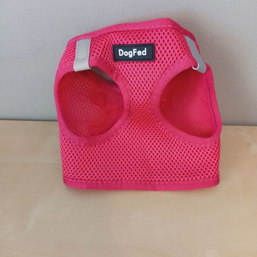 DogFed pink step-in dog harness with leash like new