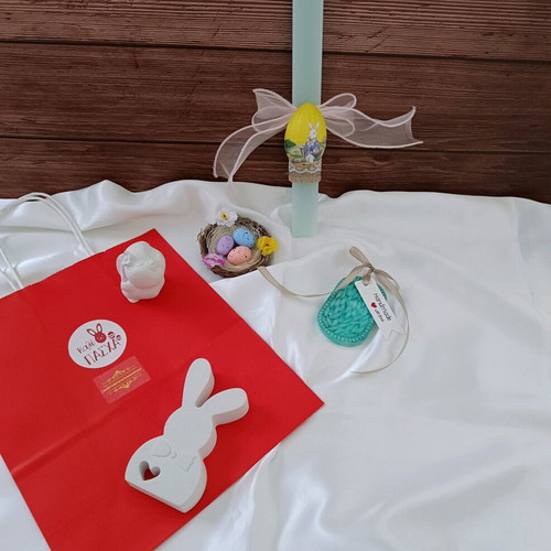Handmade Easter Set with Aromatic Veraman Candle 25cm and Wardrobe Tablet