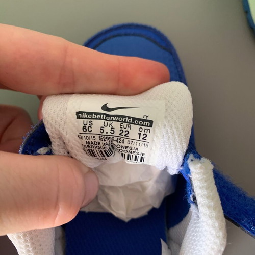Nike shoes new, size 22, unworn without box