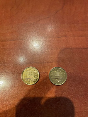 Commemorative 50 Drachma coins new, set of 2