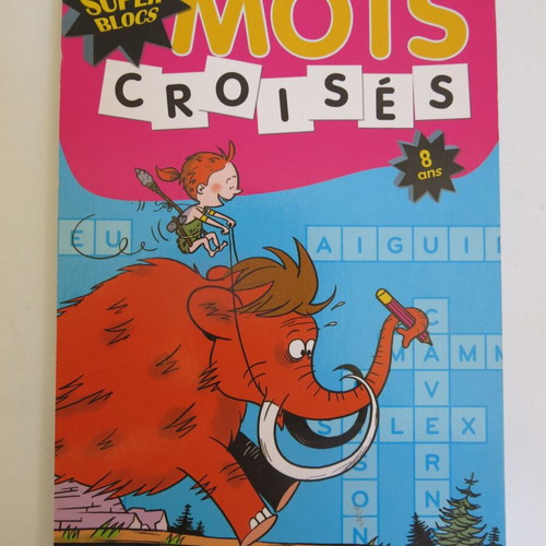 French book with Super Blocs crossword puzzles used