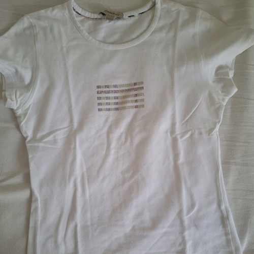 Burberry girls' blouse like new, white, 12 years