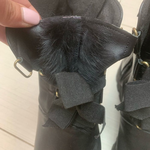 Pargiana ankle boots with studs and fur detail, size 37, like new