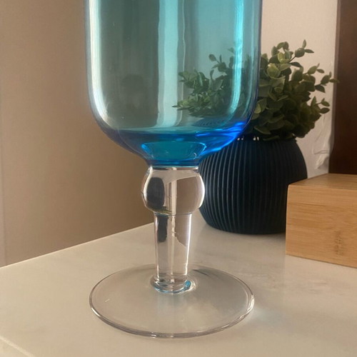 Decorative glass candlestick new, height 28cm