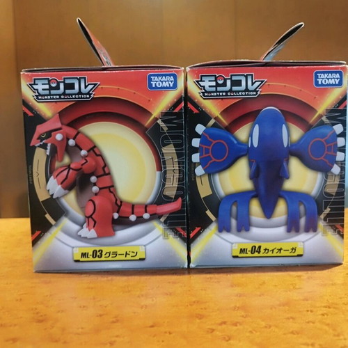 Takara Tomy Pokémon Groudon & Kyogre figures like new with boxes