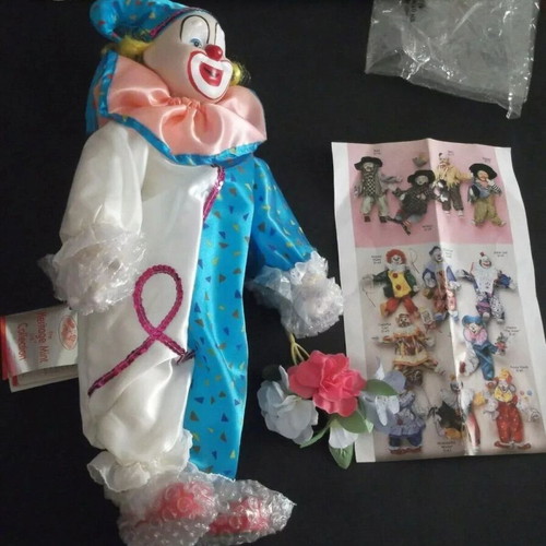 Porcelain Clown Doll Chester the Jester D-41 1992 40 cm new